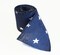Navy Burlap Ribbon with White Star Print Patriotic-Ribbon Natural Jute and Eco-Friendly Product